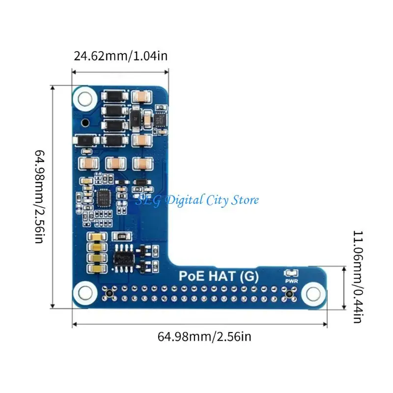 5th Gen 5V 5A電源40 PIN GPIO IEEE802.3AF/ATサポート用U75BPOE拡張ボード