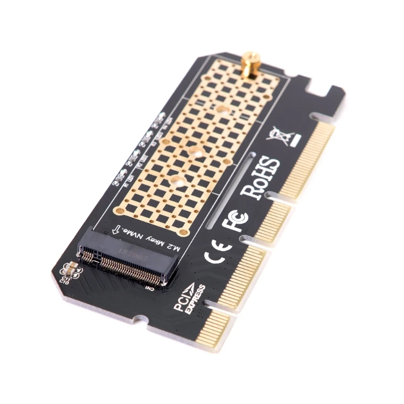 อะแดปเตอร์ NVMe PCIe, สำหรับ M สำหรับ Key สำหรับ M.2 NVME SSD ไปยัง PCI-e 3.0x16 Host Controller Expansion Card สำหรับ PC