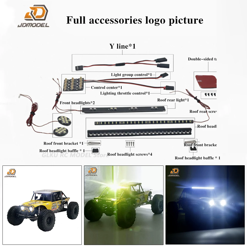 

JDMODEL 1/10 RC4WD Miller Lighting System JDM-186A for 1/10 RC Off-Road Climbing Car Model Toy Upgrade Modification or DIY Parts