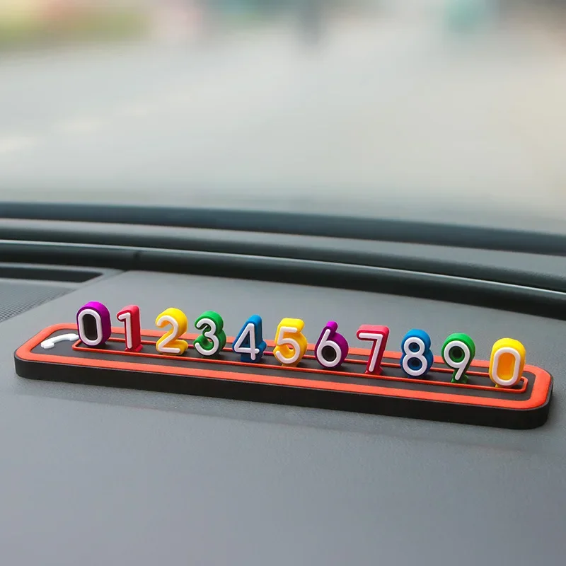 

4d Parking Card Car Temporary Parking Card Phone Number Card Cute Personalized Telephone Number Color Car Articles Accessories