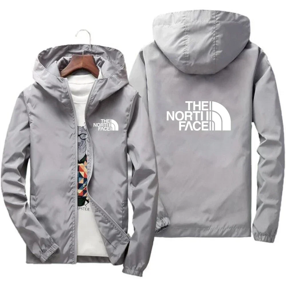 

Men's new spring and autumn casual hooded jacket, fashionable outdoor jogging men's and women's large-sized zipper jacket S-7XL