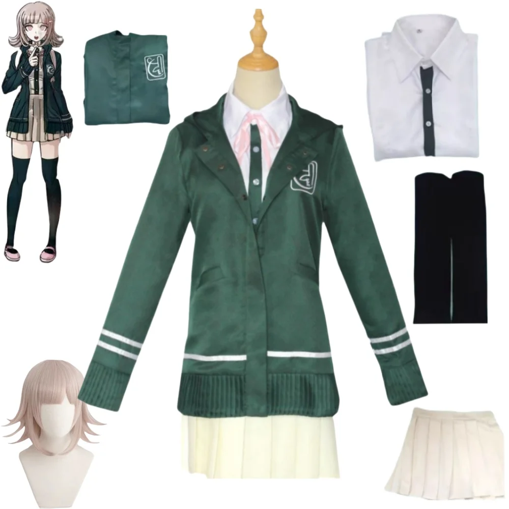 Nanami ChiaKi Cosplay Costume Game Danganronpa Cosplay Wig Skirts Stocking Jacket Cute Halloween Christmas Festival Party