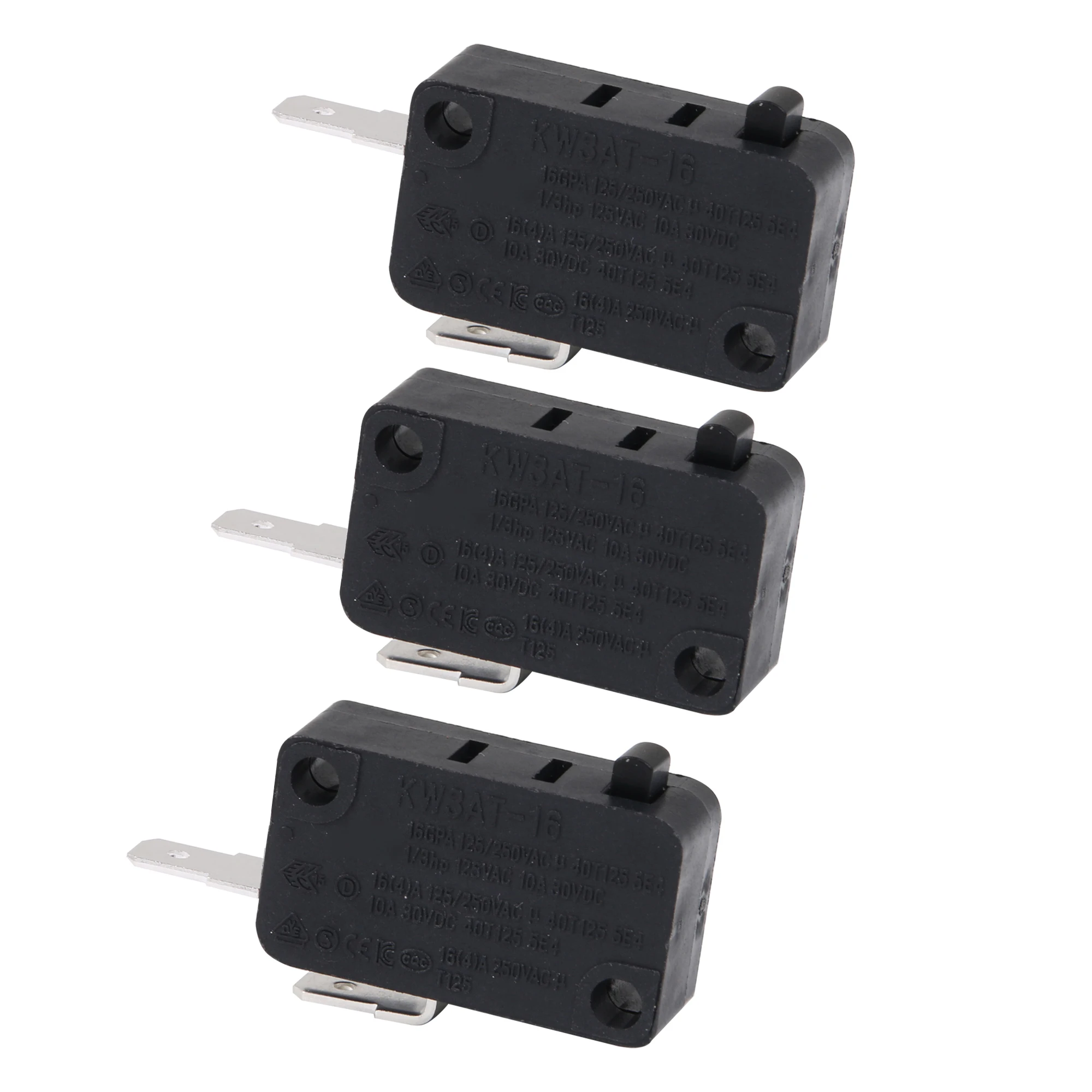 

3 x Microwave Door Switch 5E4 16A 125V 250V Replacement for KW3AT-16