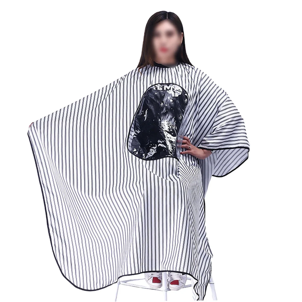 

Vintage Hairdressing Cape Soft Lightweight Barber Apron For Salon Home Use Cutting Dyeing Perm Wai Cloth Stripe Pattern Tool