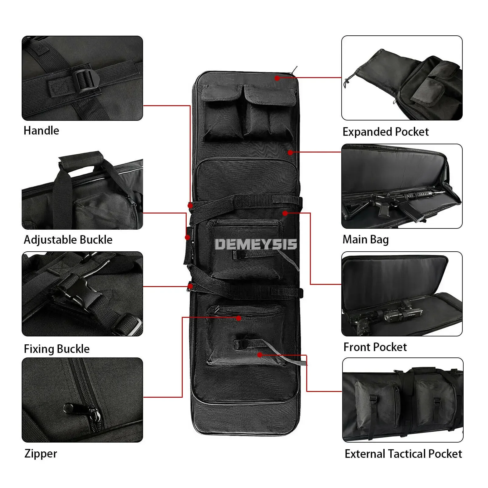 Tactical Gun Bag Nylon Backpack Case Rifle Bag Sniper Airsoft Shooting Carry Shoulder Bags for Hunting Accessories