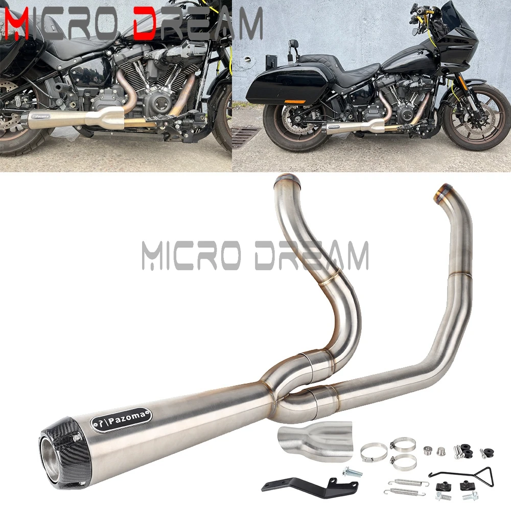 

2-into-1 Full Complete Exhaust System For Harley Softail Low Rider ST FXLRST FXLR FXLRS FXST 2018 2019 2020 2021 2022 2023 2024