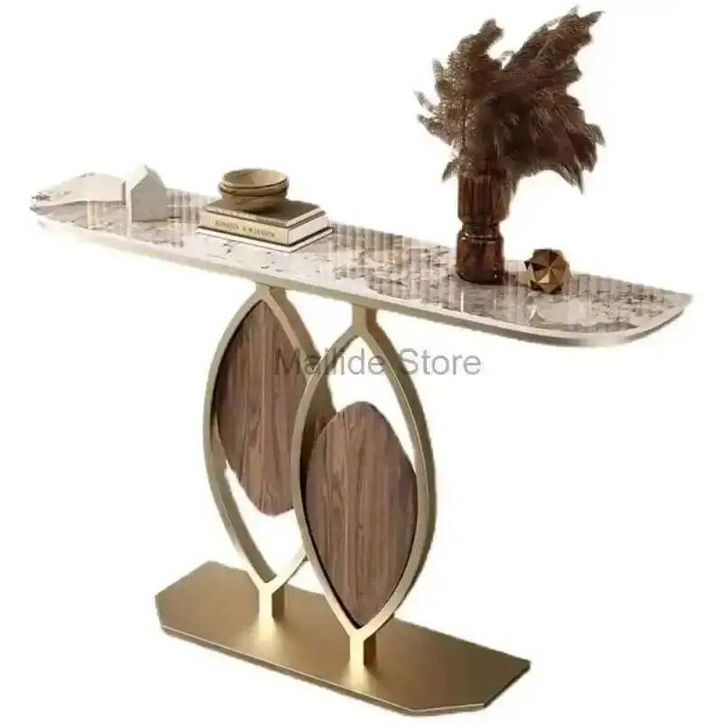 

Table Iron Console Simple Living Room Wrought Furniture Consol Entrance Table Solid Wood Home Corridor Decoration Table