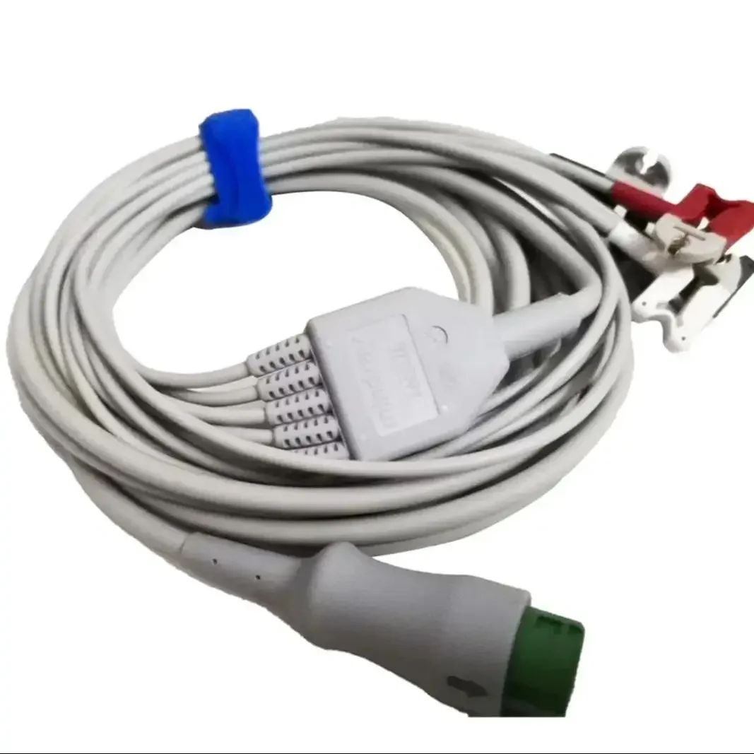 Mindray 12Pin ECG Cable EA6252A 12pin 5-lead integrated ECG Cable IEC Clip-type Monitor lead