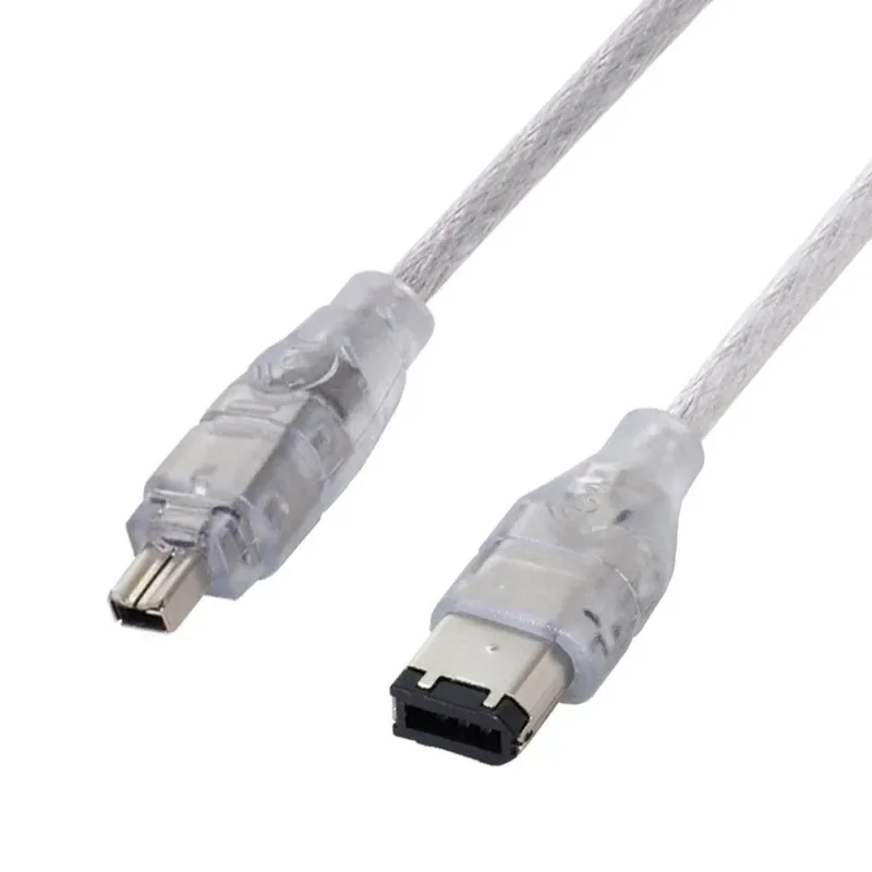 High Quality 4P 4 Pin to 6 Pin IEEE 1394 Cable for iLink Adapter Cord 4Pin To 6Pin Firewire Cable DV Camera Cable 5FT