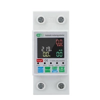 Double cut-off  Tuya  Smart WiFi Switch Home 63A 2P 220V Electricity Metering Over Load Protection Timer Relay