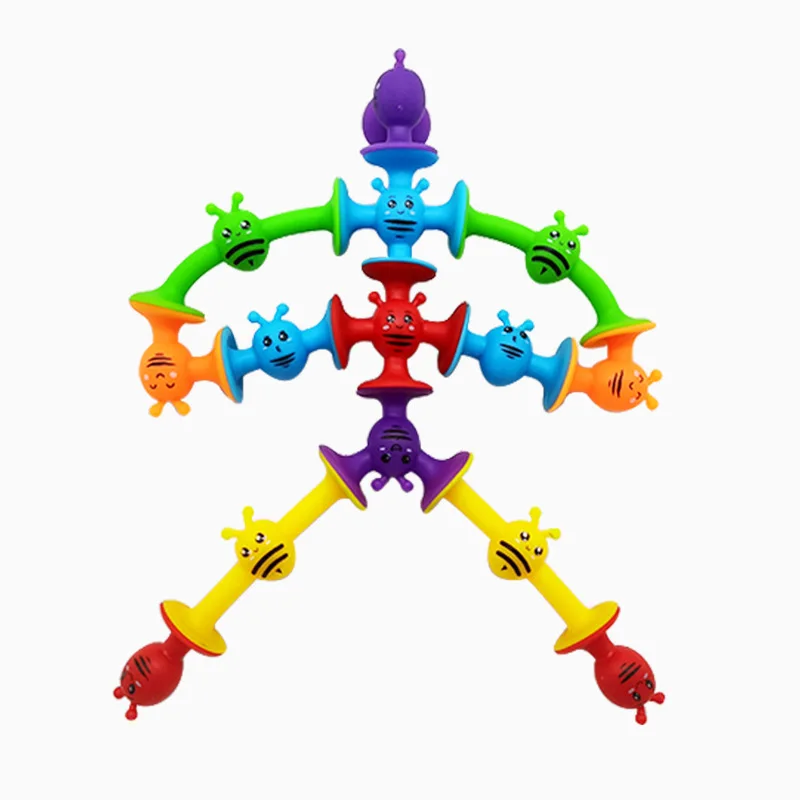 Bienen-Saugnapf-Spielzeug, weiche Bausteine, Pop-Sauger, kleines Wurf-Dart-Set, interaktives Eltern-Kind-Spiel, Geschenk für Kinder – Detail 6