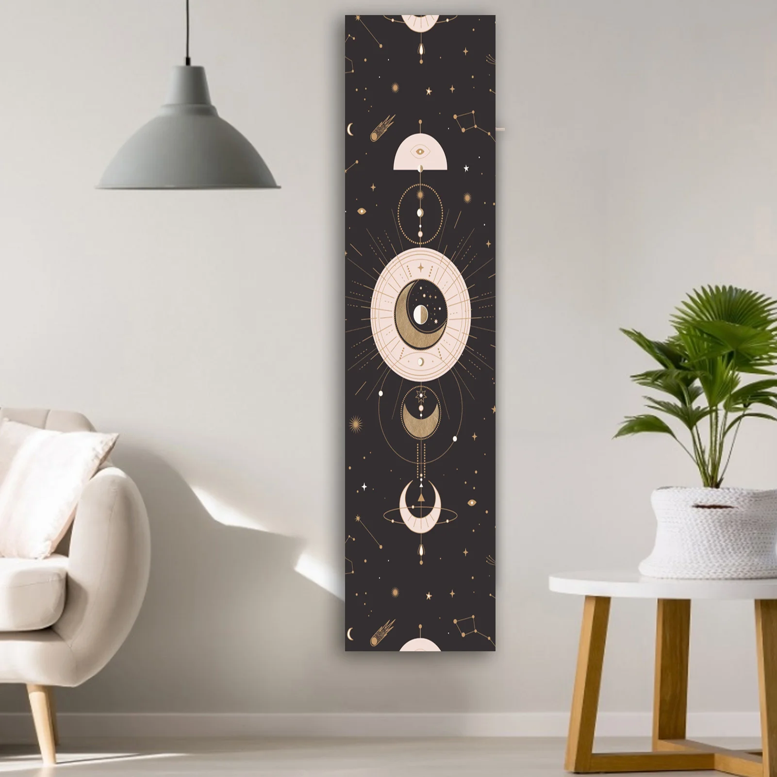 Moon And Sun Art Tapestry Stars Mandala Simple Fresh Living Room Bedroom Bathroom Wall Hangings Home Decoration Decor