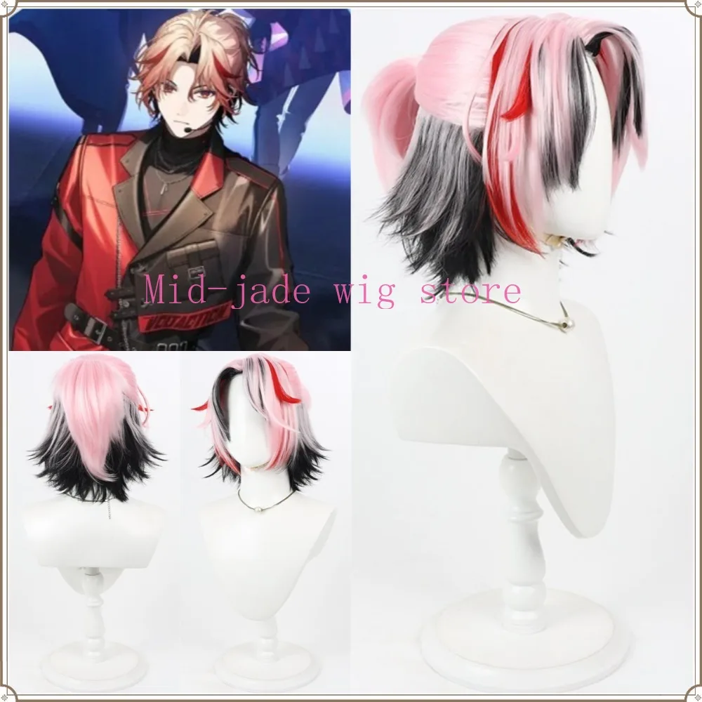 Seraph Cosplay Wig Realistic Scalp Layered Flip Half Up Hairstyle Virtual Idol Anime Hairpiece for Christmas Stage Event