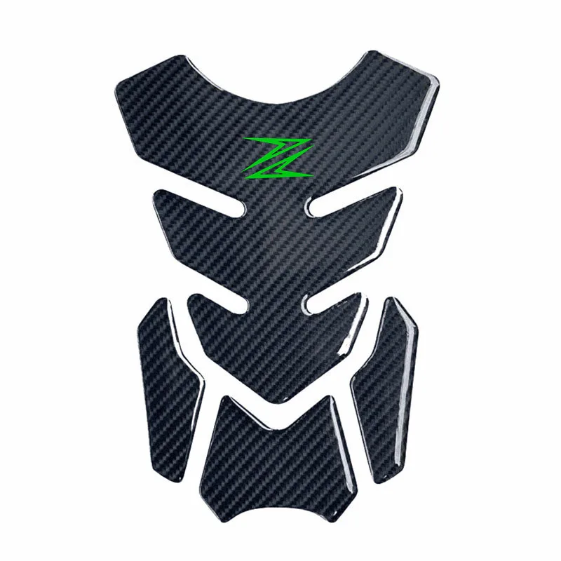 ثلاثية الأبعاد الكربون نظرة دراجة نارية خزان وسادة واقية مائي لكاواساكي Z250 Z300 Z650 Z750 Z800 Z900 Z1000 Tankpad