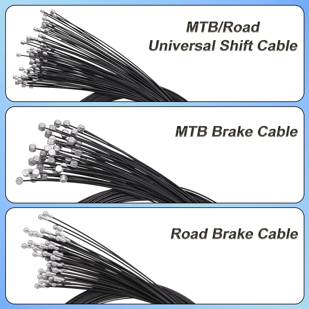 HEPPE MTB Road Bike Shifter Brake Cable Set Bike Front Rear Brake Derailleur Cable Nano Coating Grinding Stainless Steel Cable view 6
