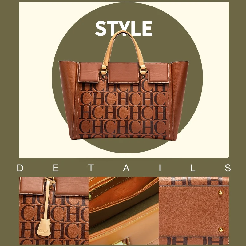 CHCH Women's Handbag 2026 New Brand Embossed Large Capacity Business Wallet