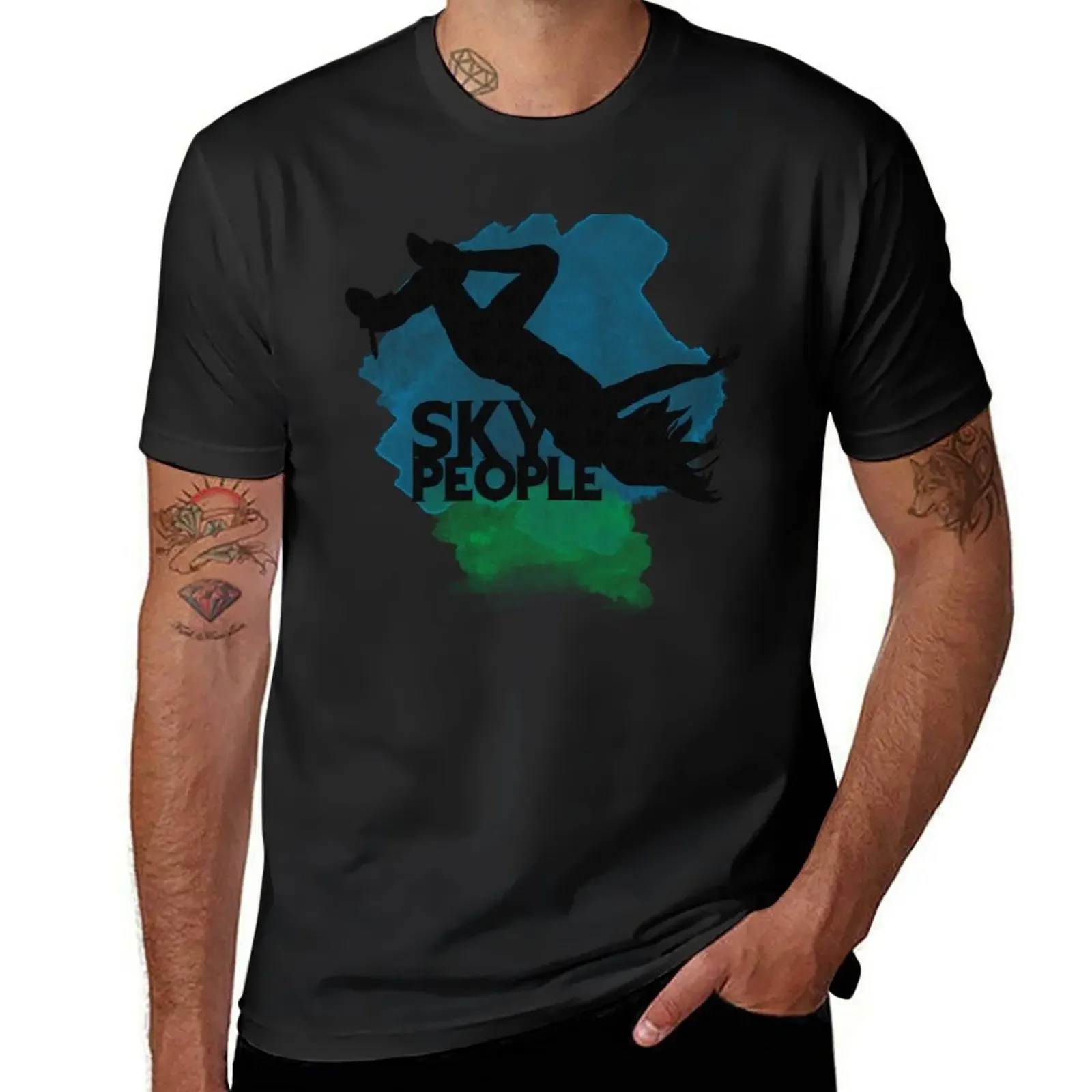 

SKY PEOPLE T-Shirt plain luxury t-shirt street wear Men's t-shirt