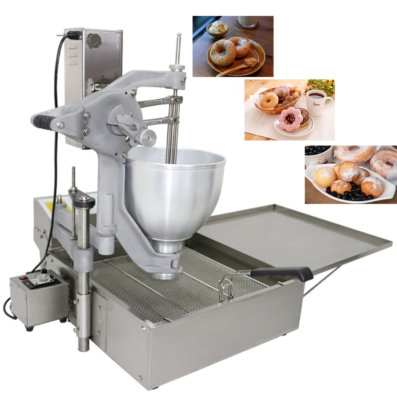 

Automatic Dropping Electric Ring Donut Machine with 3 Molds Ball Donut Maker Hand Operate Mochi Doughnut Maker