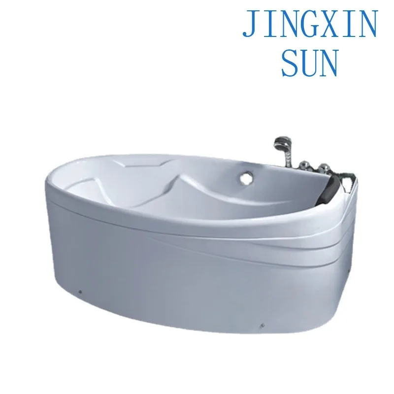 Bathtub manufacturer, white curved 1.6-meter jacuzzi, acrylic household