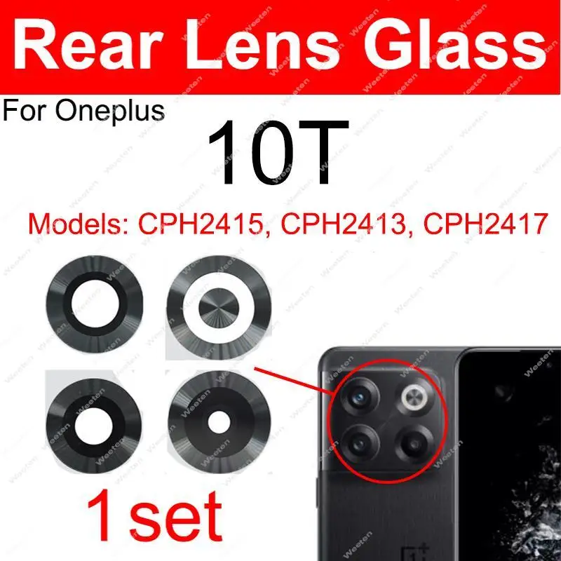 1set Rear Camera Lens Glass For Oneplus 10 Pro 10R 10T Camera Back Lens Glass Small Camera Lens Replacement with Sitcker