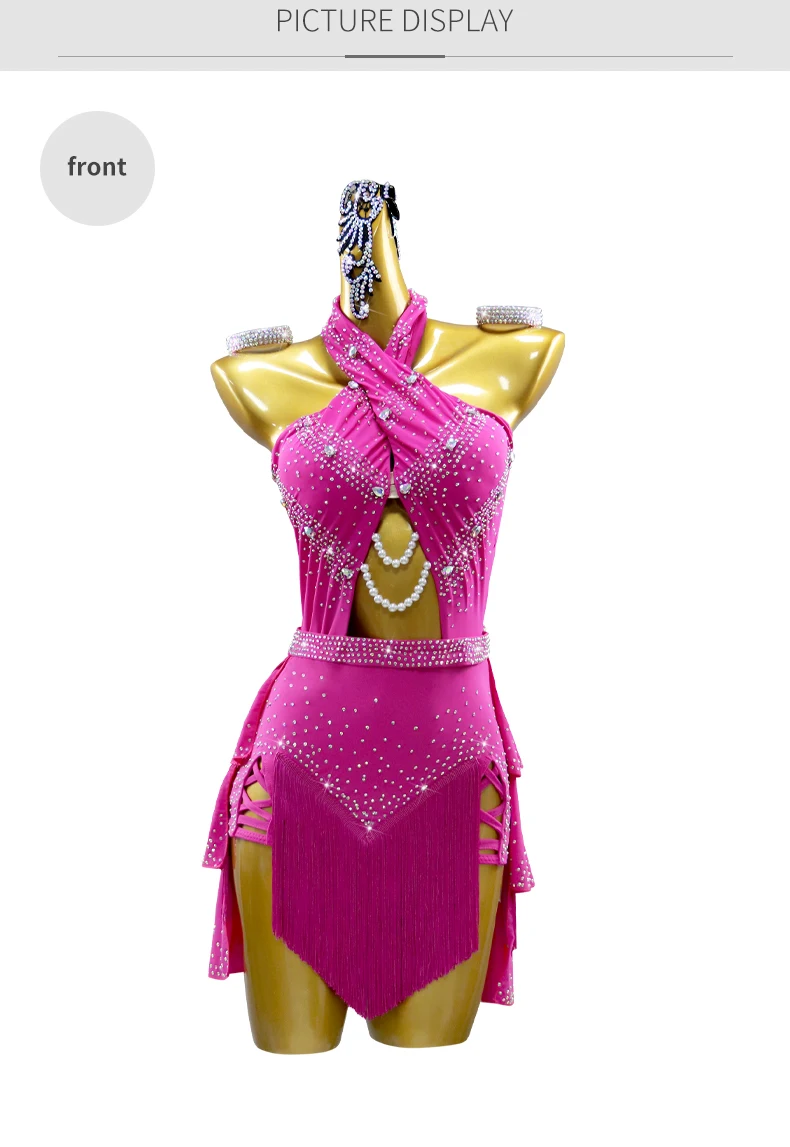 Damen-Kostüm für Festival, Tanz und Sport, Fransenrock, Lateinanzug, Damenkleid 2025, Mädchen Sexy Tanz- und Partykleidung – Detail 7