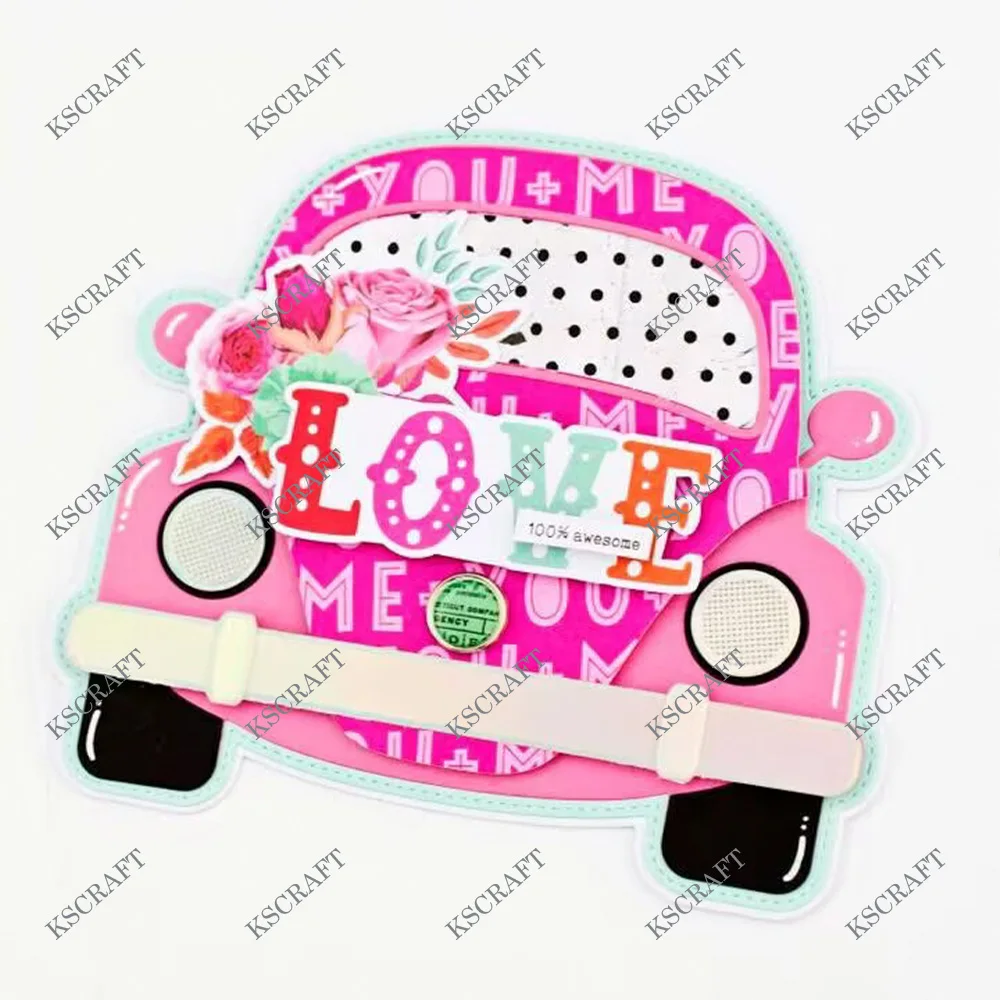 KSCRAFT Car Mini Album Cutting Dies Stencils for DIY Scrapbooking Decorative Embossing DIY Paper Cards