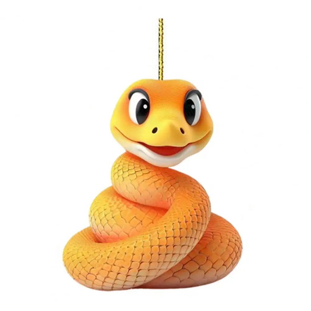 Snake Baby Ornament Unique Snake Wall Decor Snake Pendant Acrylic Keychain Decoration for Car Backpack Xmas Tree Fun Charm