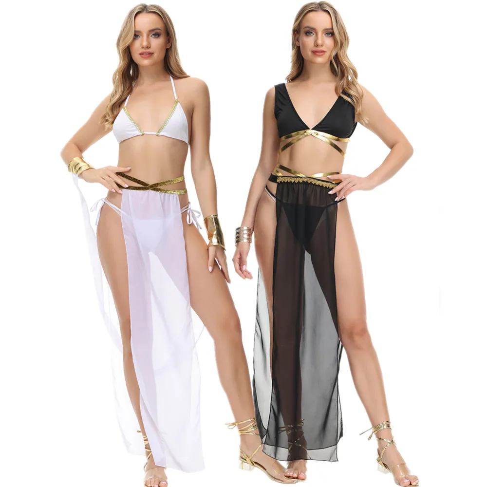 Halloween Quyến Rũ La Mã Nữ Thần Hy Lạp Trang Phục Ai Cập Cleopatra Trang Phục Hóa Trang Grewia Công Chúa Váy Lạ Mắt