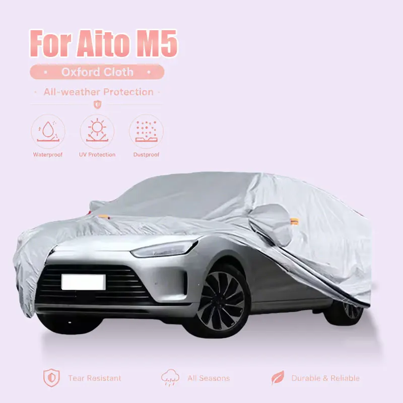 

For Aito M5 All Weather Full Car Cover - UV Protection + Thermal Insulation Waterproof Snow Proof Anti-Frost Winter Cover
