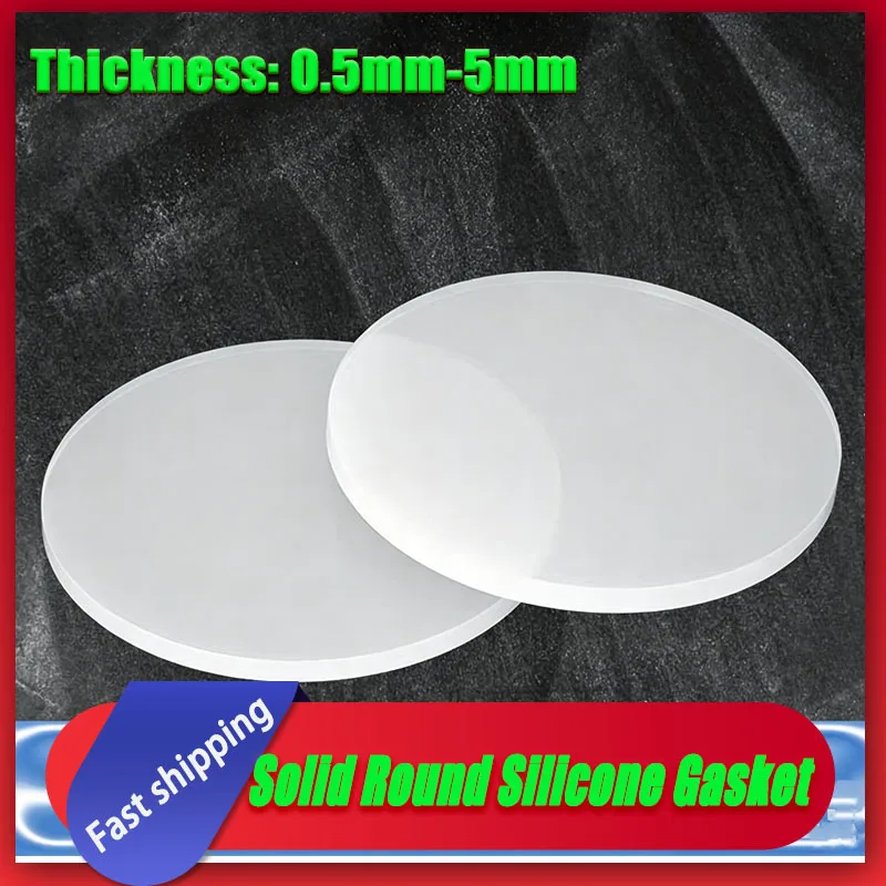 10pcs-Solid Round Silicone Gasket Waterproof Non-Slip Shock Absorbing Silicone Washer Custom Size Seal Pad