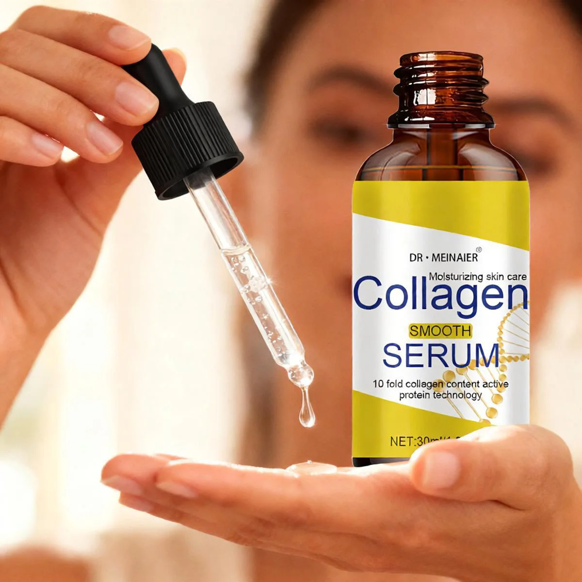 10X Collagen Boosting Serum with Protein Technology, Hydrates & Improves Skin Elasticity for a Youthful Radiance