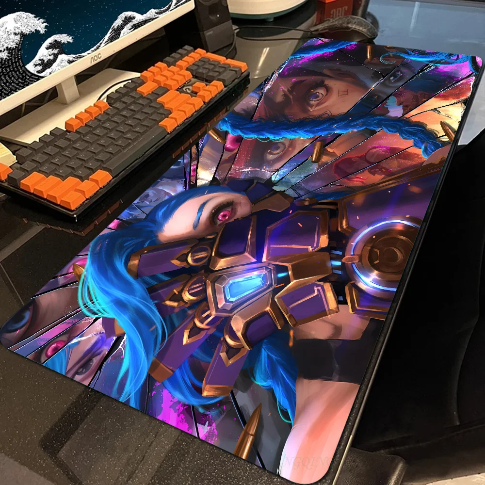 Game ALeague Of Legends Jinx Mousepad Large Gaming Mouse Pad LockEdge Thickened Computer Keyboard Table Desk Mat