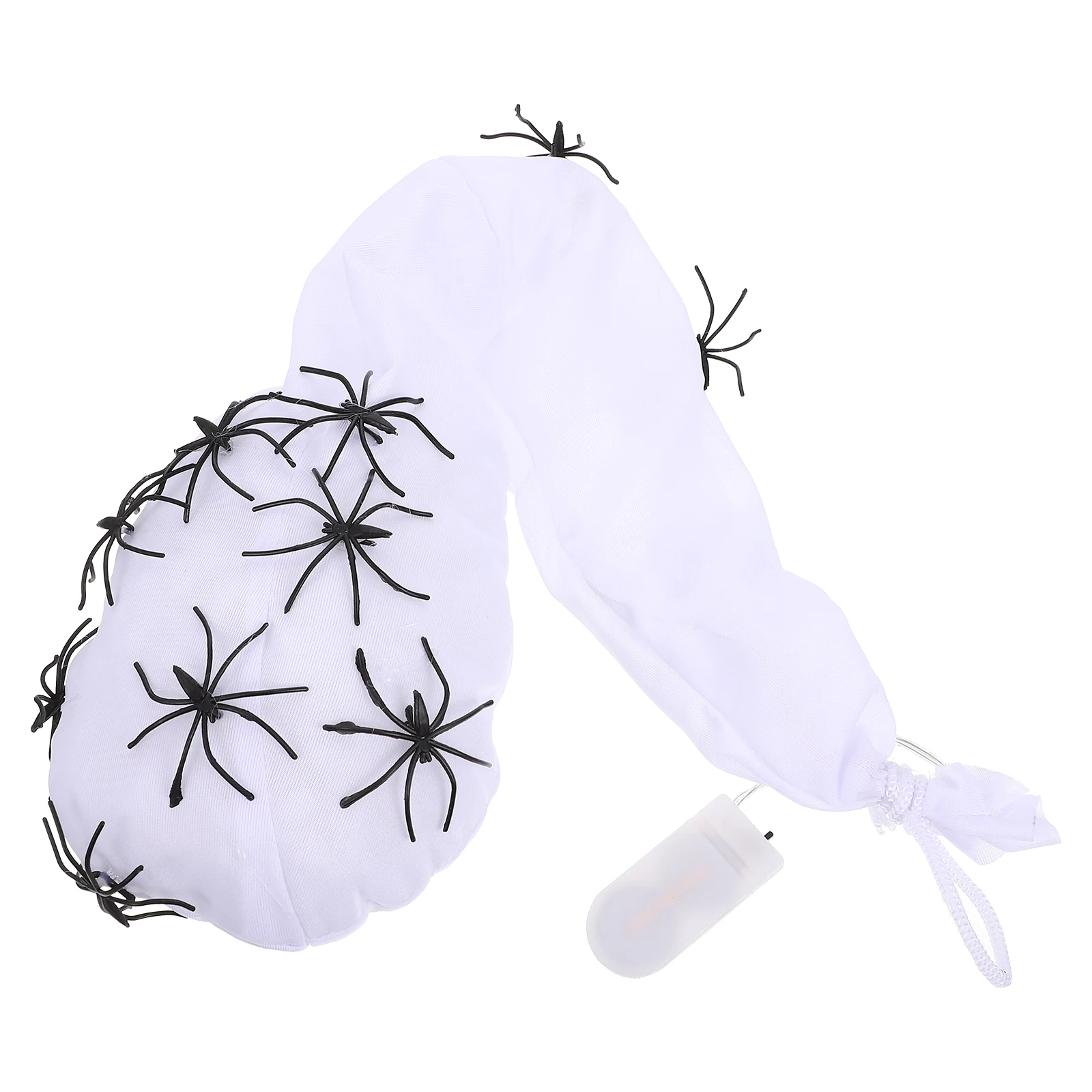 ديكور بيضة العنكبوت، قلادة معلقة للهالوين، لوازم الحفلات، ديكورات غرفة النوم، زينة عنكبوتية مزيفة #5