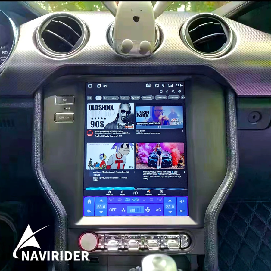 

Навигатор NaviRider с GPS-экраном для Ford Mustang 2015, 2016, 2020, Android 13, радио, стерео, мультимедийный видеоплеер, память 256 ГБ