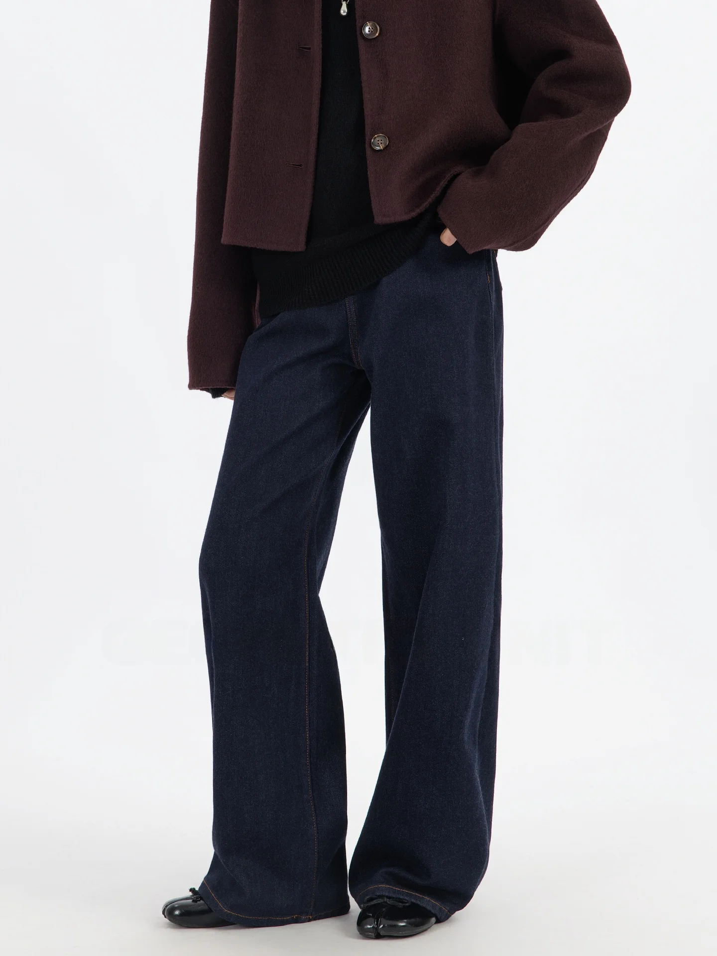 

Geometry Unit Fce на подкладке, повседневные прямые женские джинсы с высокой талией, осень-зима, теплый хлопок, полиэстер, Camere Blend