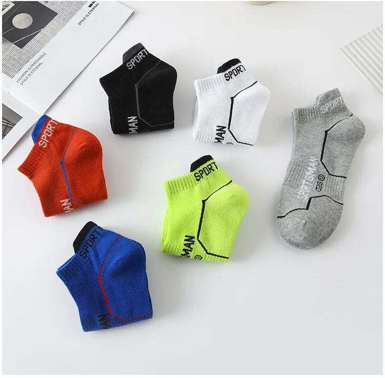 6 Paar Socken für Herren, kurze Socken, schweißabsorbierend und geruchsdicht, Basketballsocken, Laufsportsocken, atmungsaktive Mesh-Herrensocken – Detail 9