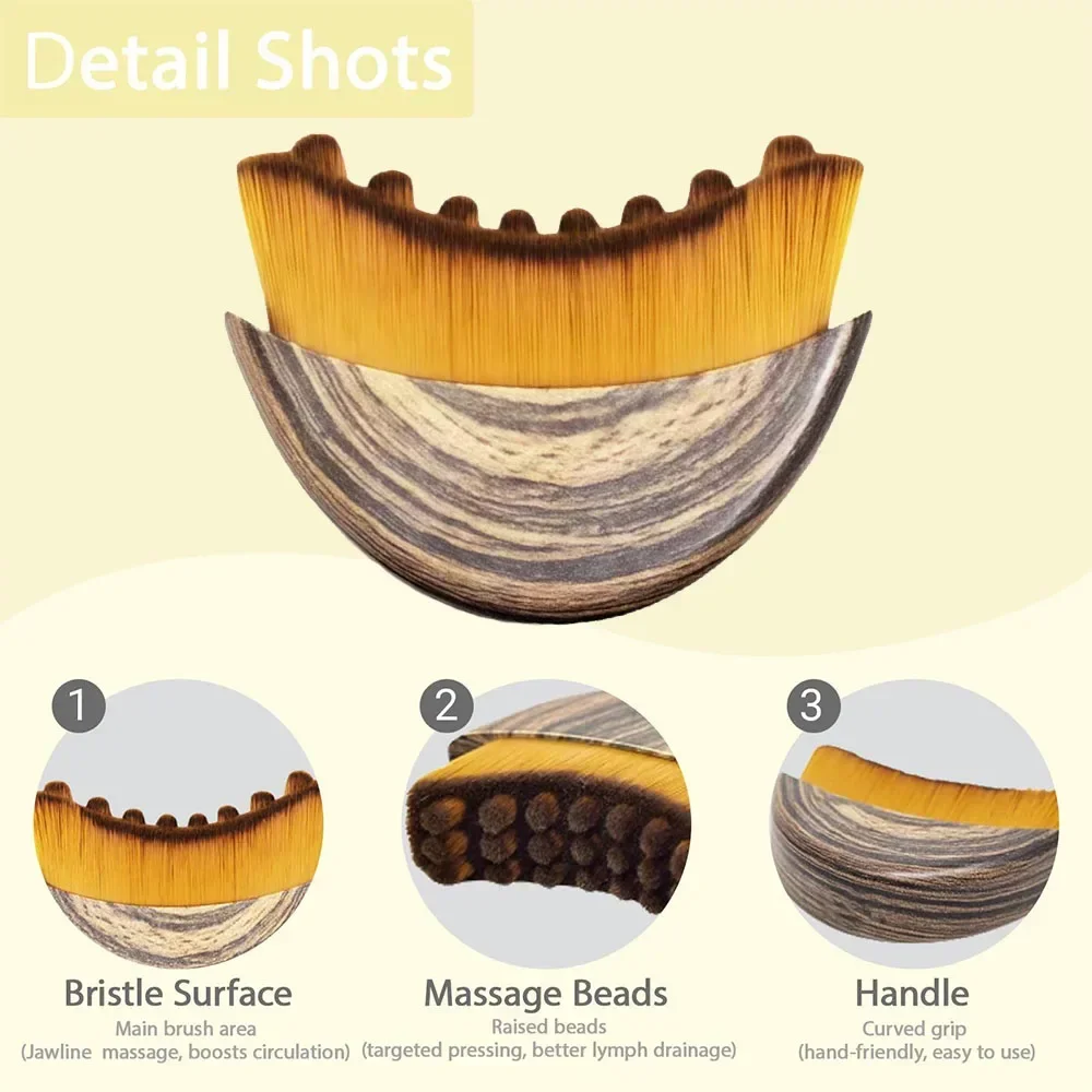 Lymphatic Contour Face Brush, Lymphatic Drainage Brush for Face, Chin & Neck. Features a Newly Upgraded Ergonomic Design
