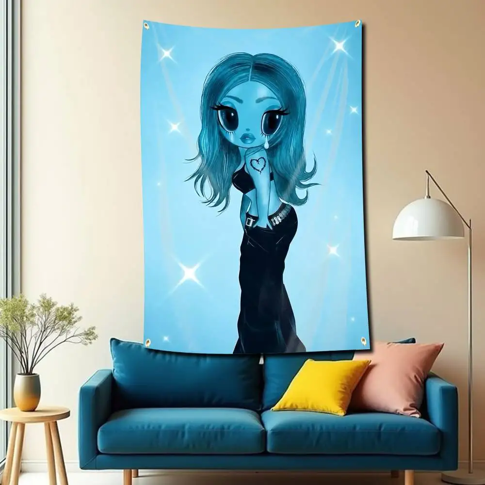 Karol G No Me Arrepiento de Sentir Tanto Flag Tapestry Banner for Bedroom Living Room Outdoor Camping Custom Supported