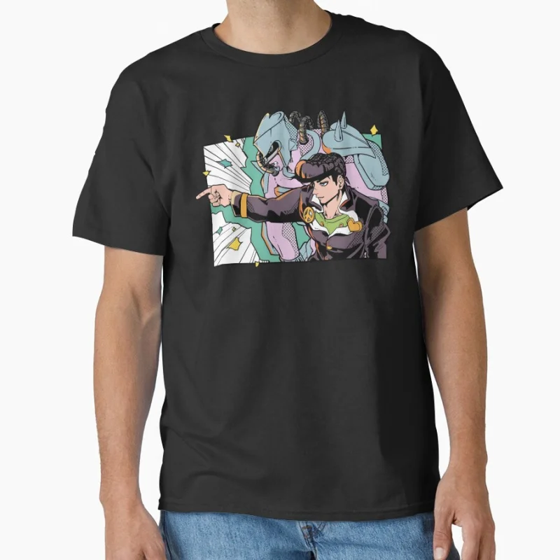 

The healer stand user JJBA 80s Manga Jojos bizarre adventure Anime t shirt for men Large size Tops S-6XL 100% cotton Clothes