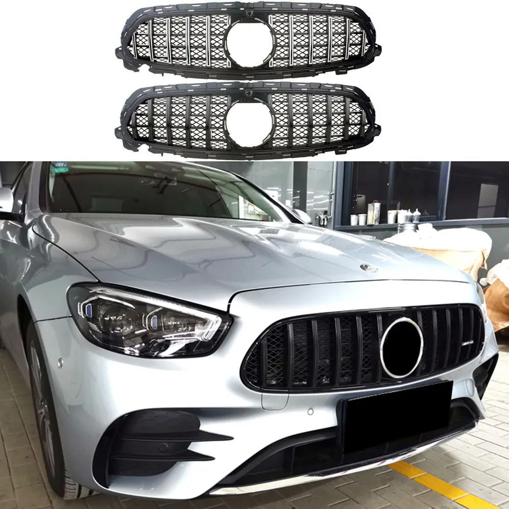 

Car Front Racing Billet Bumper Grilles Upper Facelift Grill For Mercedes Benz E-Class W213 2020 2021 2022