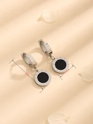 Roman digital titanium steel, women's small earrings temperament simple personality earrings