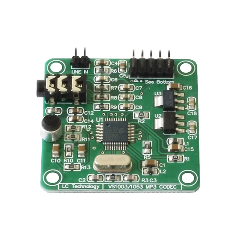 VS1003-Modul, MP3-Wiedergabe, Audio-Dekodierung, integriertes Mikrofon, Multifunktions-Komfortmodul, einfache Installation, einfach zu bedienen