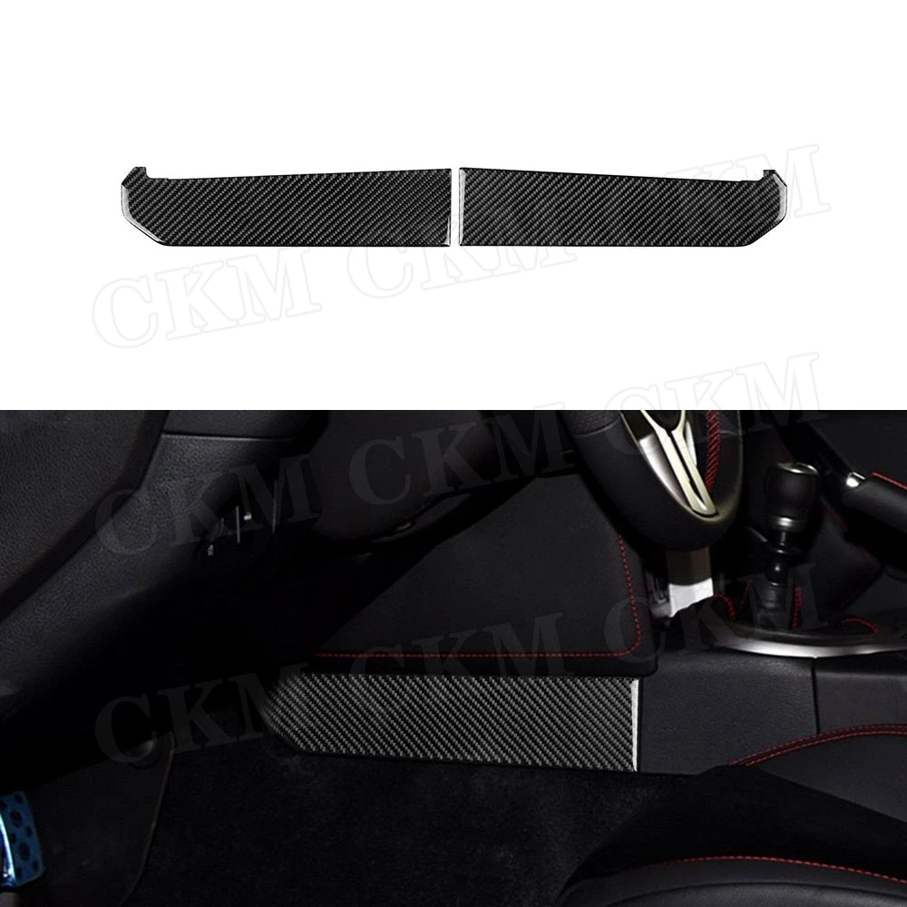 Carbon Fiber Car Control Gear Shift Panel Side Trim Garnish Molding Cover Stickers For Toyota GT86 FT86 ZN6 Subaru BRZ 2013-2020