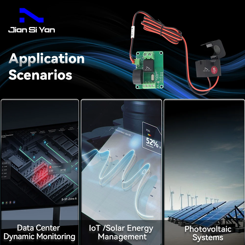 Imagem -06 - Módulo de Medidor de Energia Bidirecional Monofásico Jsy-mk194g 20ma50a ac Ttl Comunicação Modbus-rtu Split Core ct