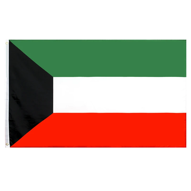 EOODLOVE flag Kuwait flag 90x150cm indoor and outdoor 3x5 feet hanging decoration Kuwait flag event flag