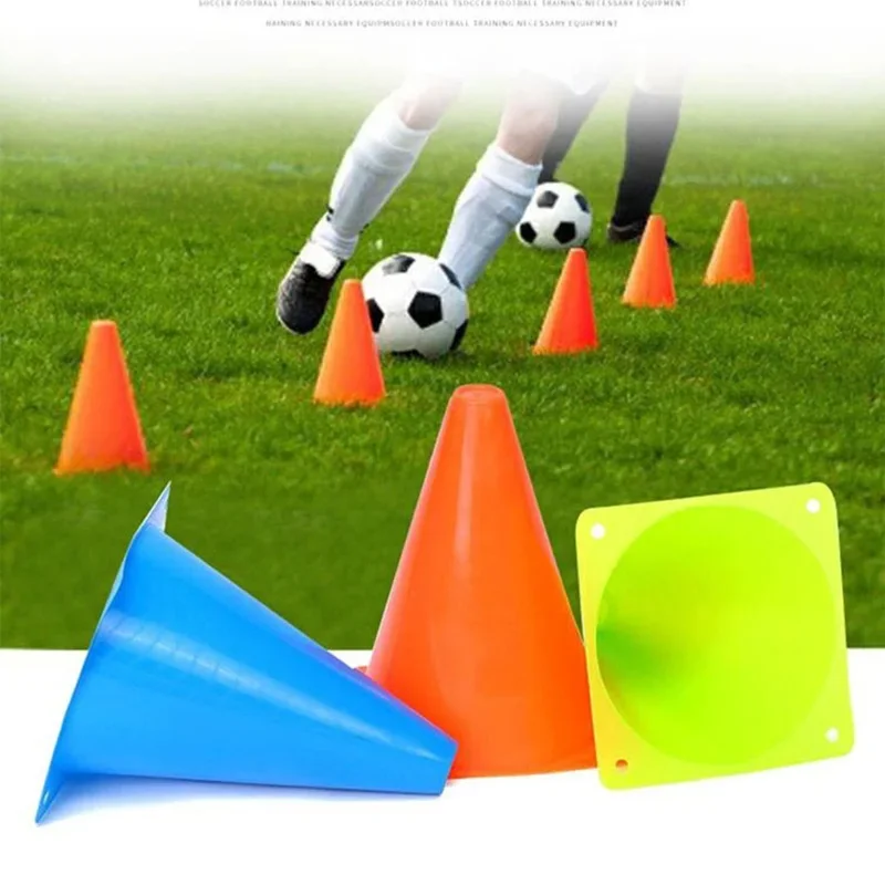 スポーツ用トラフィックトレーニングコーン、サッカー、バスケットボール、サッカー、サインバケット、アウトドアアクティビティまたはイベント用のマーカーコーン、18cm