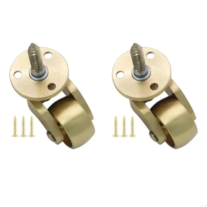 2PCS CASTERS CASTERS Bánh xe 360 độ vòng xén đồ nội thất yên tĩnh cho sàn & thảm phòng thủ M4YD
