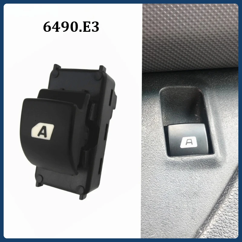 6490.E3 Car Passenger Side Window Glass Lifter Switch Button For Citroen C4 Berlingo Peugeot Partner 207 6490E3