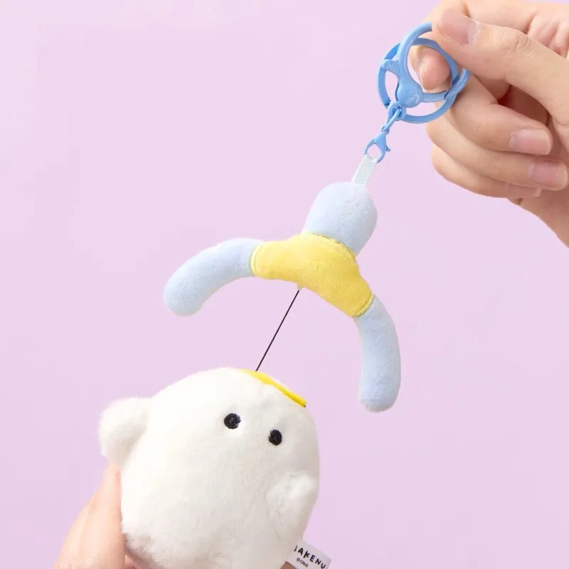 Miniso Youyou Family Little Angel Doll Pendant Plush Keychain Backpack Decoration Cartoon Bag Charms for Students