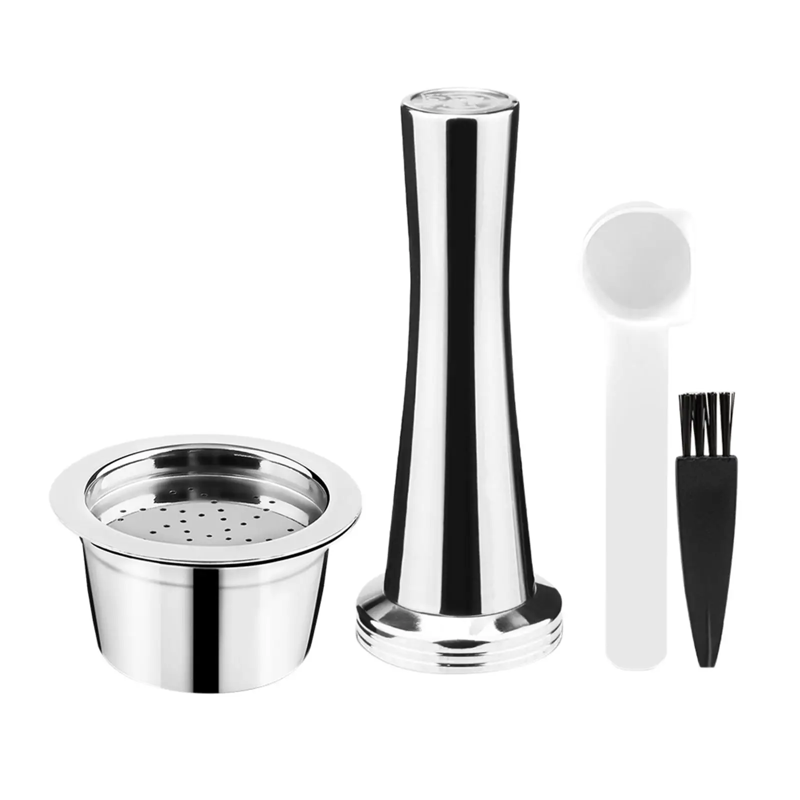 1 Set Coffee Capsule Stainless Steel Capsules Reusable Refillable Pods for ALDI